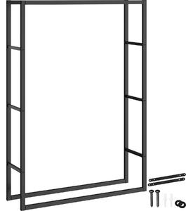 TecTake GmbH 405378 stojak na drewno opałowe tuby, do użytku wewnątrz i na zewnątrz, 100,5x25x150cm - czarny