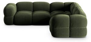 Zielony aksamitny narożnik Loretto – Cosmopolitan Design