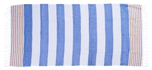 Ręcznik plażowy FARAO 90 x 180 cm, niebiesko-biały