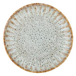 Niebiesko-beżowy kamionkowy talerz do serwowania ø 17 cm Fleur – Bloomingville