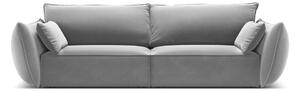 Jasnoszara aksamitna sofa 208 cm Vanda – Mazzini Sofas