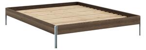 Brązowe łóżko dwuosobowe z litego drewna sosnowego ze stelażem 160x200 cm Core – Karup Design