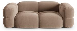Brązowa aksamitna sofa 210 cm Loretto – Cosmopolitan Design