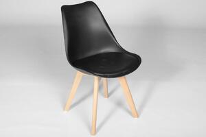 OUTLET - Krzesło z poduszką BOLONIA - czarne
