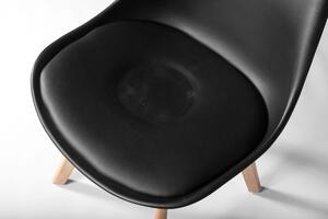 OUTLET - Krzesło z poduszką BOLONIA - czarne