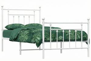Białe metalowe łóżko pojedyncze 100x200 cm L7-P41