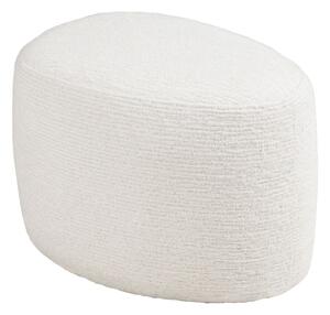 Kremowy puf z tkaniny szenilowej Hilo – House Nordic