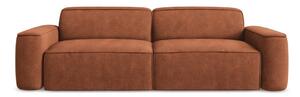 Sofa z tkaniny szenilowej w kolorze terakoty 244 cm Omao – Makamii