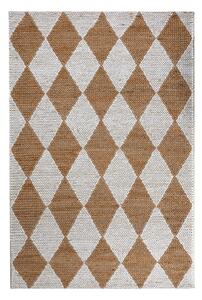 Biało-naturalny dywan z mieszanki juty tkany ręcznie 120x170 cm Effie Diamond – Flair Rugs