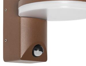Zewnetrzna Kinkiet / Lampa scienna zewnętrzny rdzawobrązowy z czujnikiem ruchu LED IP54 - Esmee Oswietlenie zewnetrzne