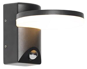 Zewnetrzna Kinkiet / Lampa scienna zewnętrzny czarny z czujnikiem ruchu LED IP54 - Esmee Oswietlenie zewnetrzne