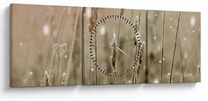 Obraz - Harmonious Meadow (z zegarem) (90x30 cm)