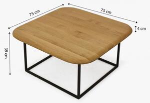 Drewniany kwadratowy stolik kawowy Bolek