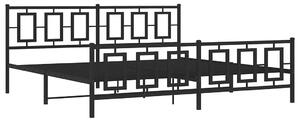 Czarne metalowe łóżko industrialne 180x200cm - Esenti