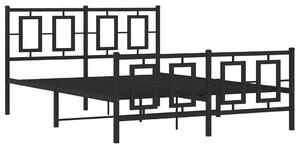 Czarne metalowe łóżko małżeńskie 160x200cm - Esenti