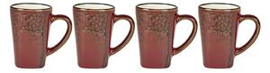 Czerwone kamionkowe kubki na espresso zestaw 4 szt. 100 ml Hela – Villa Collection