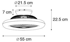 Wentylator sufitowy czarny z diodą LED i pilotem - Clima Oswietlenie wewnetrzne