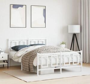 Białe metalowe łóżko industrialne 140x200 cm - Esenti