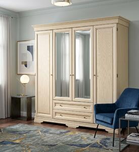 Szafa CCS-1 czterodrzwiowa do salonu Krem Patyna Fornir Carmen La Crema 210 cm