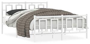 Białe metalowe łóżko industrialne 140x200 cm - Esenti