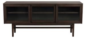 Brązowa witryna w dekorze dębu z drzwiami przesuwnymi 170x75 cm Hazelton – Rowico