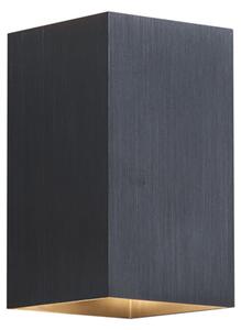 Nowoczesny Kinkiet / Lampa scienna w kolorze metalu pistoletowego, kwadratowy, 2-punktowy GU10 50mm - Sandy Oswietlenie wewnetrzne