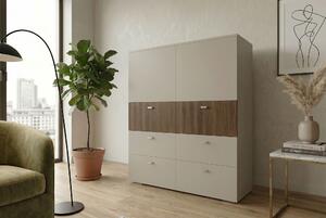 Komoda 2D4S Kaszmir, Dąb Primavera Umbra Ava 120 cm