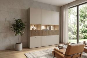 Komoda 3D6S Kaszmir, Dąb Primavera Umbra Ava 180 cm