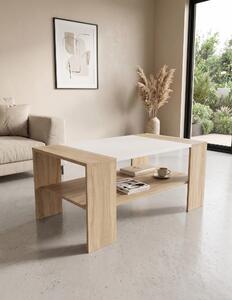 Stolik Viani do salonu 110x60 cm Dąb Sonoma Biały