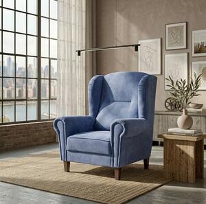 Fotel Tapicerowany Grosetto W z pufą Toptextil Margo 227.10 Czarny