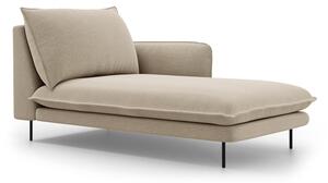 Beżowy szezlong Cosmopolitan Design Vienna, prawostronny