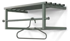 Szarozielony metalowy wieszak ścienny z półką 76 cm Marco – Spinder Design