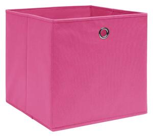 Pudełka z włókniny, 4 szt., 28x28x28 cm, różowe
