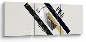 Obraz - Kształty geometryczne N⁰5 (z zegarem) (90x30 cm)