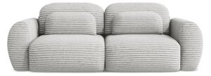 Jasnoszara sztruksowa rozkładana sofa ze schowkiem 266 cm Kini – Makamii