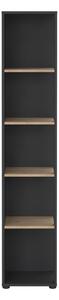 Antracytowo-naturalny regał w dekorze dębu 41x205 cm Sign – Tvilum