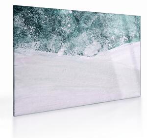 Obraz na szkle - Turkusowa abstrakcja (70x50 cm)