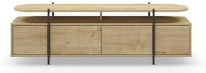 Szafka pod TV w dekorze dębu 160x48 cm Hinoa – Marckeric