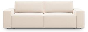 Beżowa aksamitna rozkładana/ze schowkiem sofa 247 cm Jodie – Micadoni