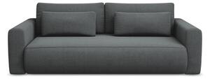 Ciemnoszara rozkładana/ze schowkiem sofa 238 cm Kapua – Makamii