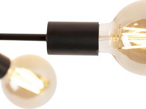 Industrialna lampa sufitowa czarna 6 świateł - Sydney Oswietlenie wewnetrzne