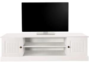 Biała szafka pod TV z litego drewna sosnowego 45x40 cm Mille – Støraa