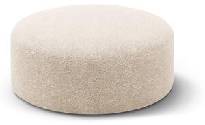 Beżowy puf z materiału bouclé Dia – Micadoni