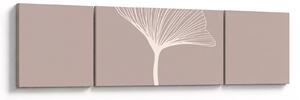 Obraz - Beżowe liście N⁰5 (170x50 cm)