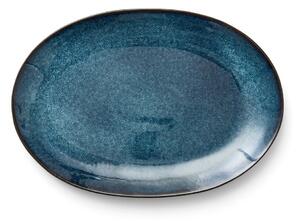 Czarno-niebieski kamionkowy talerz Gastro Dark Blue/Black – Bitz