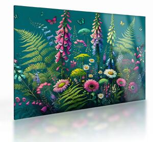 Obraz na szkle - Kwiaty łąkowe (70x50 cm)