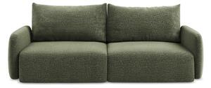 Zielona rozkładana/ze schowkiem sofa 238 cm Kalena – Makamii