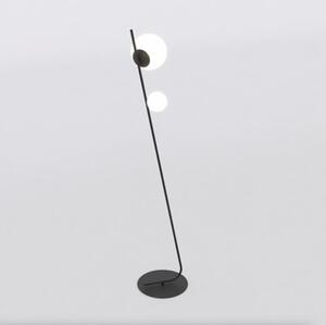 Lampa stojąca podłogowa designerska czarna stick 2xG9 8W TATU Emibig
