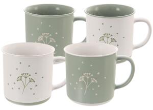 Orion Zestaw kubków ceramicznych Zielonkawy 4 szt., 0,5 l