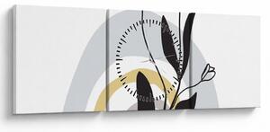 Obraz - Kwiaty w wazonie N⁰1 (z zegarem) (90x30 cm)